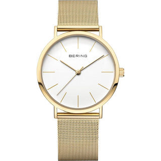 Bering Ladies Classic Watch With A Gold Plated Mesh Bracelet