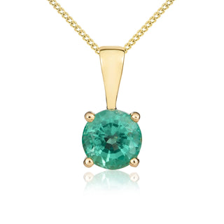 Fine Jewellery Jewellery 9ct Yellow Gold 0.45ct Emerald Solitaire Necklace 1404105