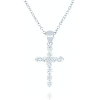 Fine Jewellery Jewellery 18ct White Gold 0.55ct Diamond Cross Necklace 1408289