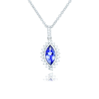 Fine Jewellery Jewellery 18ct White Gold 1.06ct Tanzanite and Diamond Necklace 1411097