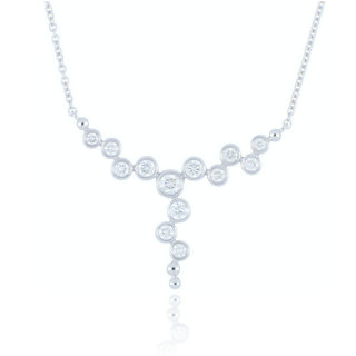 18ct White Gold 0.27ct Diamond Scatter Necklace