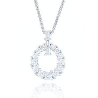 18ct white gold 0.57ct diamond circle necklace