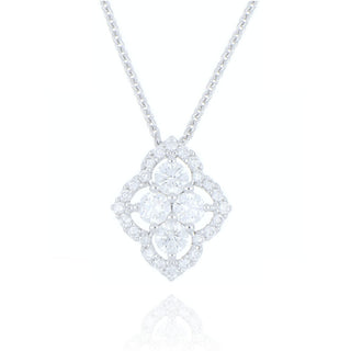 18ct white gold 0.56ct diamond necklace