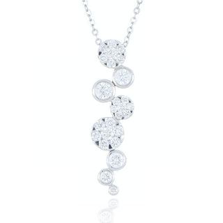 18ct White Gold 0.67ct Diamond Scatter Necklace