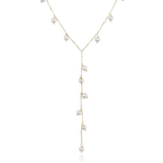 9ct Yellow Gold Pearl Lariat Necklace
