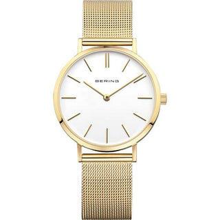 Bering Yellow Gold Plated Ladies Mesh Watch