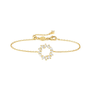 Nomination Jewellery Nomination Sterling Silver and Yellow Gold Colour Wave Circle Cubic Zirconia Bracelet 2522349