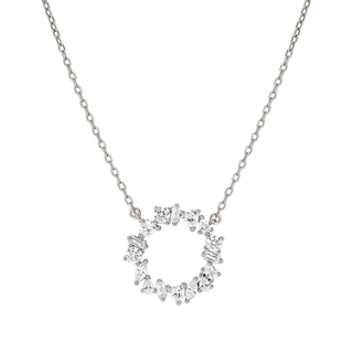 Nomination Jewellery Nomination Sterling Silver Colour Wave Cubic Zirconia Circle Necklace 2520235