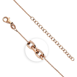 9ct rose gold plated 40-45cm adjustable trace chain