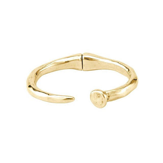 UNO de 50 Yellow Gold Plated Nail Bangle