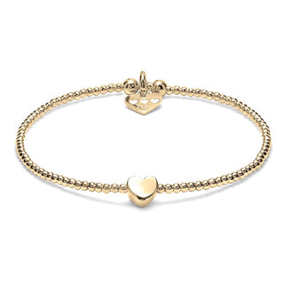 Annie Haak Gold Plated Dainty Boxed Heart Bracelet 17cm