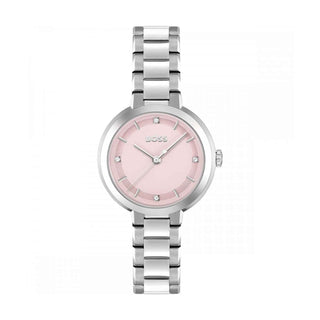 Boss 34mm Sena Stainless Steel Pink Quartz Watch
