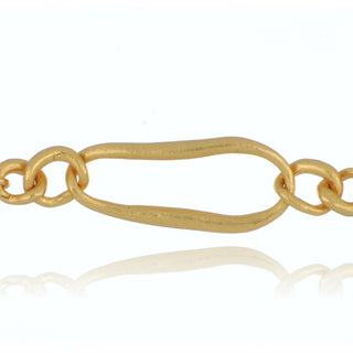 A&S Paradise Collection Yellow Gold Vermeil Organic Chain Link Bracelet