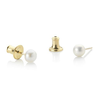 Jersey Pearl 9ct Yellow Gold 5-5.5mm Pearl Stud Earrings