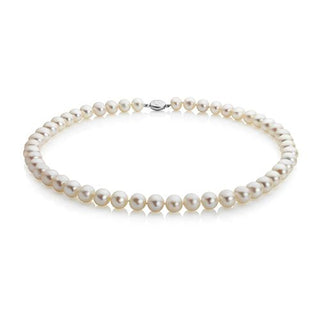 Jersey Pearl Silver 7-7.5mm Pearl Necklace - 18in