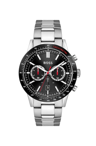 Boss 45mm Allure Stainless Steel Black Chronograph Quartz Watch