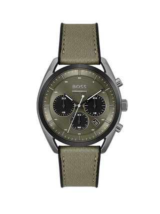 Boss 44mm Top Khaki Quartz Watch with a Rubber and Fabric Strap