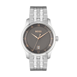 Boss 41mm Principle Stainless Steel Grey Quartz Watch