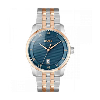 Boss 41mm Principle Two-Tone Blue Quartz Watch