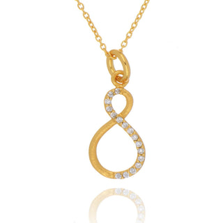 A&S Paradise Collection Yellow Gold Vermeil Cubic Zirconia Eternity Necklace