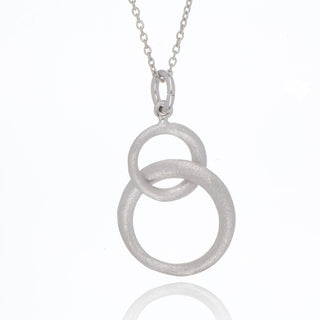 A&S Paradise Collection Silver Double Circle Necklace
