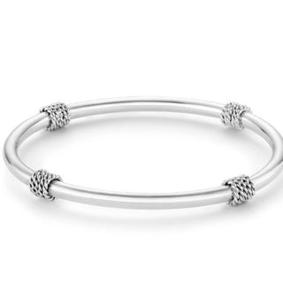 Annie Haak Jewellery Annie Haak Silver Bahari Rope Bangle - Medium 1542029