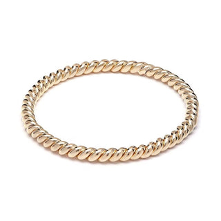 Annie Haak Jewellery Annie Haak Gold Plated Solid Twirl Bangle Medium 1542048