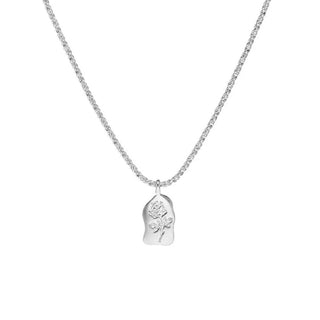 Annie Haak Silver Engraved Rose Necklace