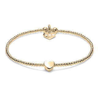 Annie Haak Gold Plated Dainty Boxed Heart Bracelet 19cm