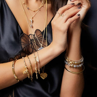 Annie Haak Jewellery Annie Haak Gold Plated Labradorite Lantern Bracelet 17cm 1544496