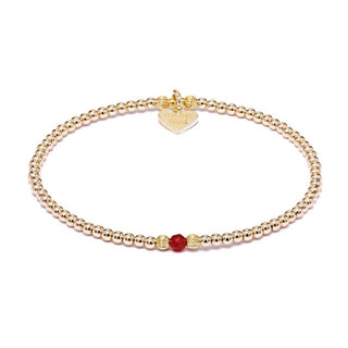 Annie Haak Jewellery Annie Haak Gold Plated Aster Ruby Red Bracelet 19cm 1544503
