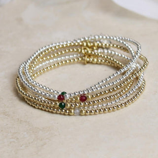 Annie Haak Jewellery Annie Haak Gold Plated Aster Ruby Red Bracelet 19cm 1544503