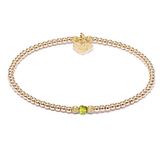 Annie Haak Jewellery Annie Haak Gold Plated Aster Olivine Bracelet 19cm 1544642