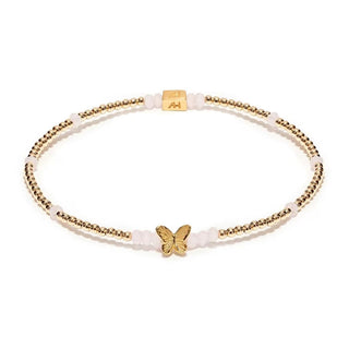Annie Haak Jewellery Annie Haak Gold Plated Sweet Pea Butterfly Bracelet 17cm 1544679