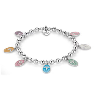 Annie Haak Jewellery Annie Haak Silver Iridescent Angel Charm Bracelet 17cm 1546111