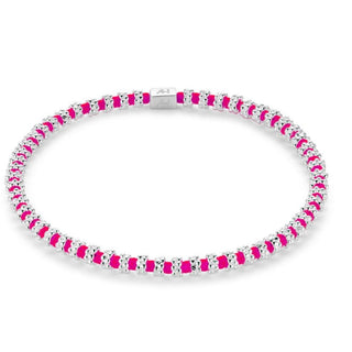 Annie Haak Jewellery Annie Haak Silver Mini Ria Neon Pink Bracelet 17cm 1546244