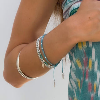 Annie Haak Jewellery Annie Haak Silver Mini Ria Neon Turquoise Bracelet 17cm 1546246