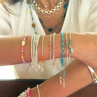 Annie Haak Jewellery Annie Haak Silver Boho Neon Turquoise Bracelet 19cm 1546252