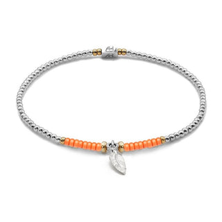 Annie Haak Jewellery Annie Haak Silver Maise Mix Orange Feather Bracelet 17cm 1546257