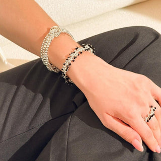 Annie Haak Jewellery Annie Haak Silver and Black Onyx Gotri Bracelet 17cm 1546268