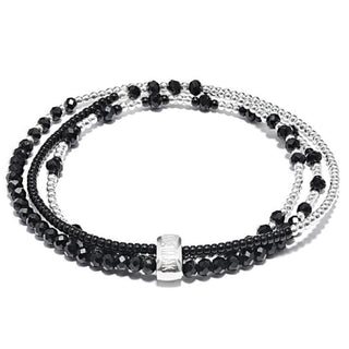 Annie Haak Jewellery Annie Haak Silver Black Tiga Trio Bracelet 17cm 1546270