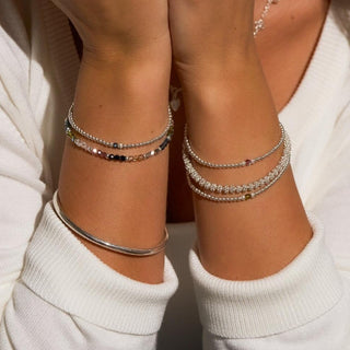 Annie Haak Jewellery Annie Haak Silver Crystal Shimmer Bracelet 17cm 1546281