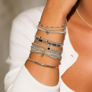Annie Haak Jewellery Annie Haak Silver Crystal Shimmer Bracelet 19cm 1546282