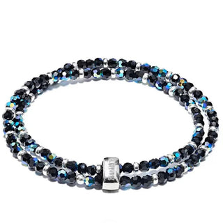 Annie Haak Jewellery Annie Haak Silver Looped Blisski Black Bracelet 17cm 1546294