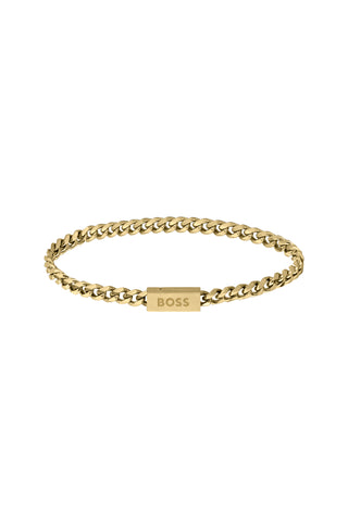 Boss Yellow Gold Plated Curb Bracelet