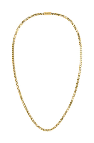 Boss Yellow Gold Plated Curb Necklace