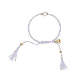 Jersey Pearl Tassel Pearl Bracelet - Lilac Purple