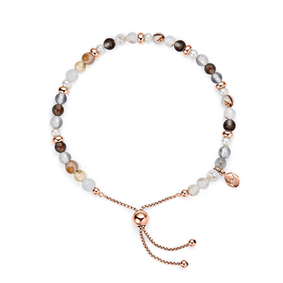 Jersey Pearl Rose Gold Plated Montana Agate Sky Scatter Bracelet