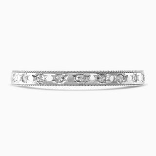 18ct 3mm White Gold Diamond Illusion Wedding Ring