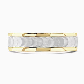 18ct Gold Two Colour Wedding Ring